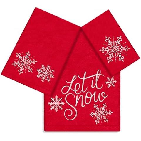 JarThenaAMCS Christmas Snowflake Towel Set Cover