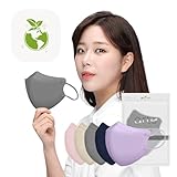 HOMSSEM [25p Arte Korea Face Mask for Adults – Bird Beak type 2D Protective Health Face Mask (Gray)