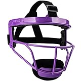 Dinictis Softball Face Mask, Lightweight, Comfortable, with Wide Field Vision, Durable and Safe Face Guards, Premium Protective Softball Fielder's Mask-Purple-Youth(M)