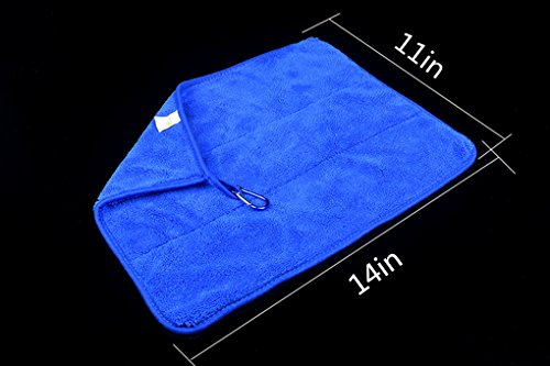 Toasis Fishing Towels With Carabiner Clip 14 X 11 Inch Pack Of 3 (Blue) #TOP1