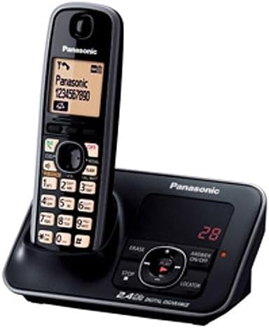 Panasonic Single Line 2.4GHz KX-TG3721BX Digital Cordless Landline Phone (Black)