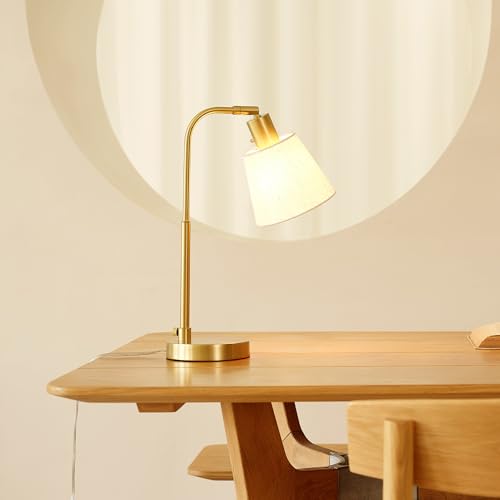 Globe Electric 61000057 16 Inch Desk Lamp, Matte Brass Finish thumb #1