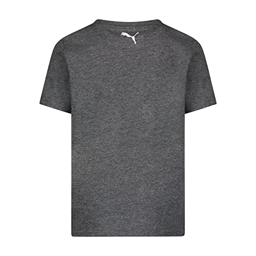 Puma Boys' No. 1 Logo T-Shirt, Charcoal Heather, 5