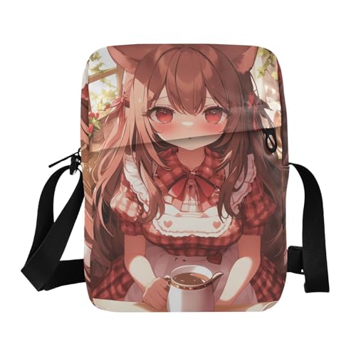Beauty Anime Girl small messenger bag for men men's shoulder bag Shoulder Handbags Adjustable Strap for work Travel