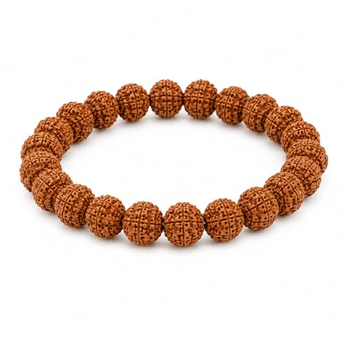 Image of Natural Rudraksha Beaded Bracelet for Men & Women | Spiritual Prosperity & Positive Energy Accessory