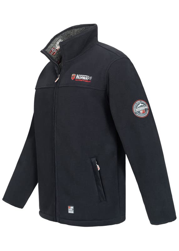 Geographical Norway Distribrands Ubolt Men - Uomo Warm Thick Fleece Zip - Uomo Warm Winter Sweatshirt Jacket Soft - Felpa A Maniche Lunghe Foderata - Ideale Autunno Inverno
