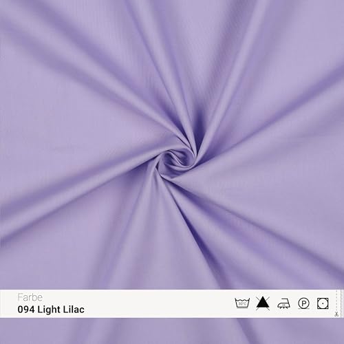 Tissu en coton uni lilas clair de 2 mètres pour couture créative