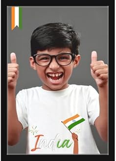 Mad Masters India Customized Wood Wall Mount Rectangular Photo Frames 30 X 20 Cm With Photo Upload, Personalised Gift (India), Multicolor