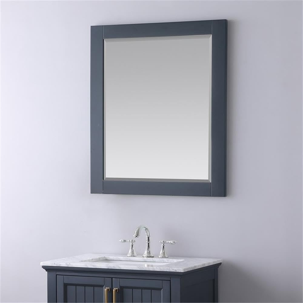 Maribella 28" Rectangular Bathroom Wood Framed Wall Mirror in Classic Blue