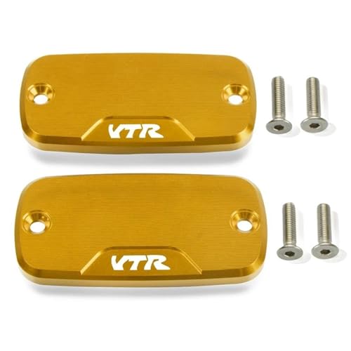 Bouchon réservoir fluide frein avant VTR 1000F en aluminium CNC jaune