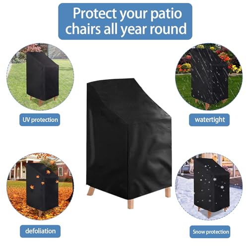 Housse chaise de jardin hiver imperméable : bâche de protection pour fauteuil de balcon extérieure