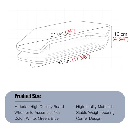 Support de moniteur ergonomique de 4,7" de hauteur | Écran surélevé et double rangement