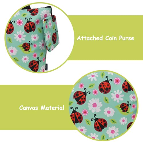 Image of NGIL Medium Top Zipper Closure Canvas Tote Bag with Attached Matching Coin Purse For Moms and Nurses