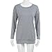 SHOBDW Mujeres Sueltas de Manga Larga de Patchwork sólida Camiseta Inferior Blusa...