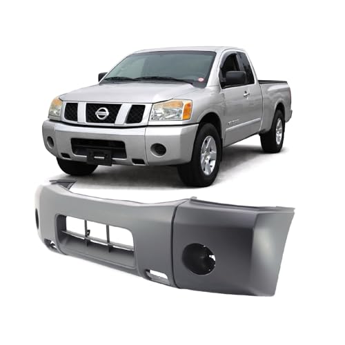 Image of FitParts Compatible with Nissan Titan 2004-2014 Front Bumper Cover | Primed, Ready to Paint, OEM 620227S020, NI1000237