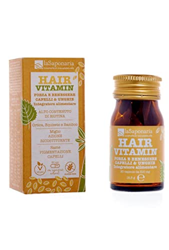 La Saponaria Integratore Hair Vitamin Capelli E Unghie Naturale Con Biotina Fortifica I Capelli 1X30 Capsule