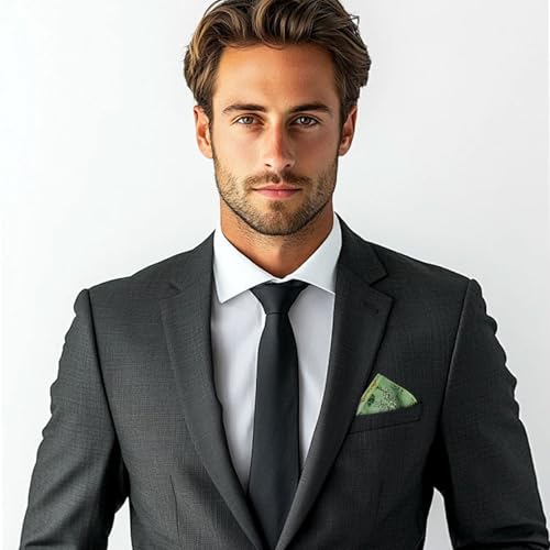 Image of Floral Pocket Squares for Men with Holder Printed Flower Mens Handkerchief Cotton Suit Pocket Hanky for Wedding