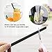 RENYIH 400 Pcs Black Boba Straws Jumbo Smoothie Straws,Individually Wrapped Disposable Plastic Large Wide-mouthed Milkshake Drinking Straws(0.43