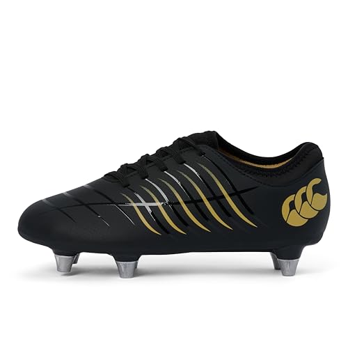 Canterbury Phoenix Junior SG Rugby Boots Black/Gold