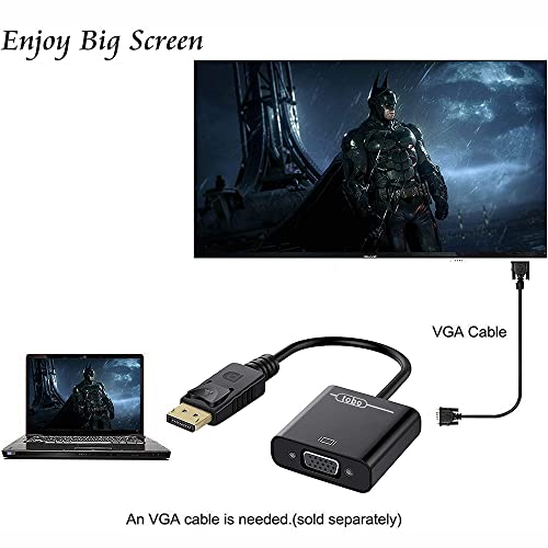 Tobo DisplayPort (DP) to VGA Adapter, Gold-Plated Display Port to VGA Adapter (Male to Female) Compatible with Computer, Desktop, Laptop, PC,... - Image 5