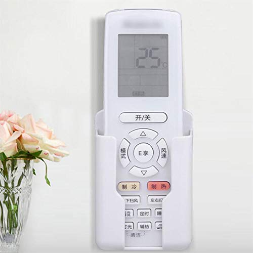 ZHDXW Boîte de Rangement de télécommande Support de télécommande Mural TV boîte de Rangement à Distance Organisateur conteneur de Stockage Suspendu,Blanc Cover