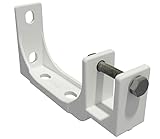 home Trends Supporto per tenda da parete e soffitto con materiale di fissaggio in acciaio/alluminio e bianco/antracite a scelta (1, doppio acciaio 40 mm bianco)