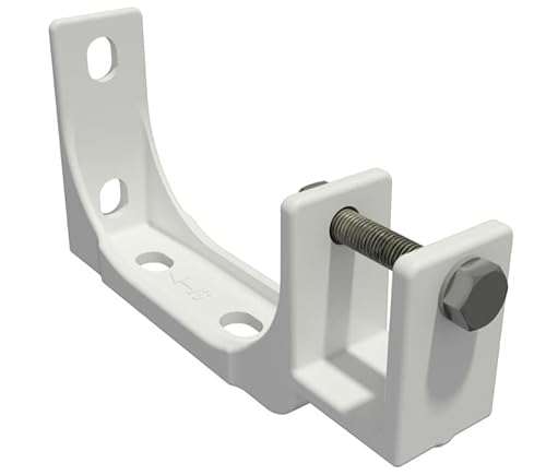 home Trends Support de store pour plafond et support mural avec matériel de fixation en acier/aluminium et blanc/anthracite au choix (1, double acier - 40 mm - blanc)