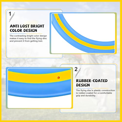 Byfoyif 3 Stück Flying Ring Wurfring 25cm Frisbee-Ringe Ringwurfspiel Wurfring-Spielspielzeug Flying Scheibe Strandspielzeug Erwachsene Tosy Flugscheibe für Pool Strand Hinterhof Familie Spaß