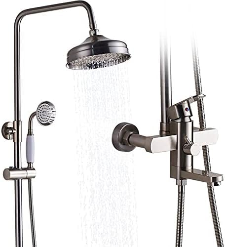 Robinets de bain-douche anti-traces nickel brossé pour remplacer une robinetterie