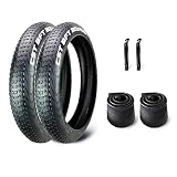 20x4.0 Fat Bike Tire, Replacement Bike Tires with Tube, Mountain Bike Tires Kit, Road Bike Tire, Fol