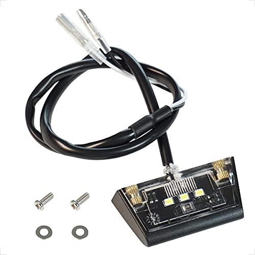 Universel Mini 12V 0.3W E32 LED plaque d'immatriculation lumière plaque d'immatriculation lumière e-approuvé moto Auto automobile Quad ATV noir étanche IP67 Cover