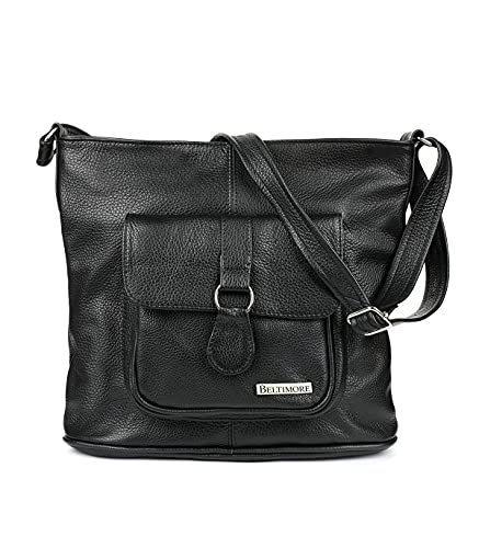 Sac à main cuir naturel noir format postal 30x35x12cm