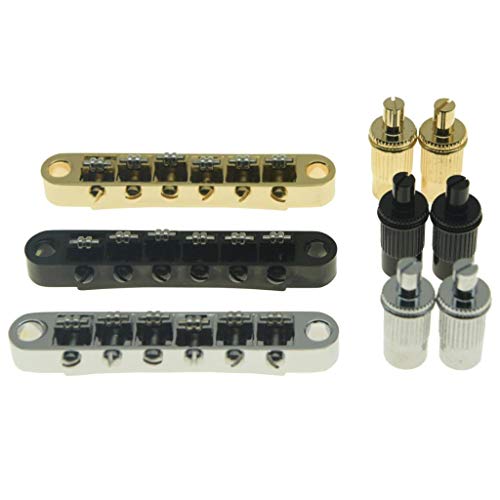 KAISH Chevalet de chevalet Tune-O-Matic pour guitare Epiphone Les Paul, SG, Dot, Bigsby avec tiges filetées M8 Noir - Les Beatles, Paul McCartney, John Lennon, RIngo Starr, George Harrison KAISH Chevalet de chevalet Tune-O-Matic pour guitare Epiphone Les Paul, SG, Dot, Bigsby avec tiges filetées M8 Noir – Image 8