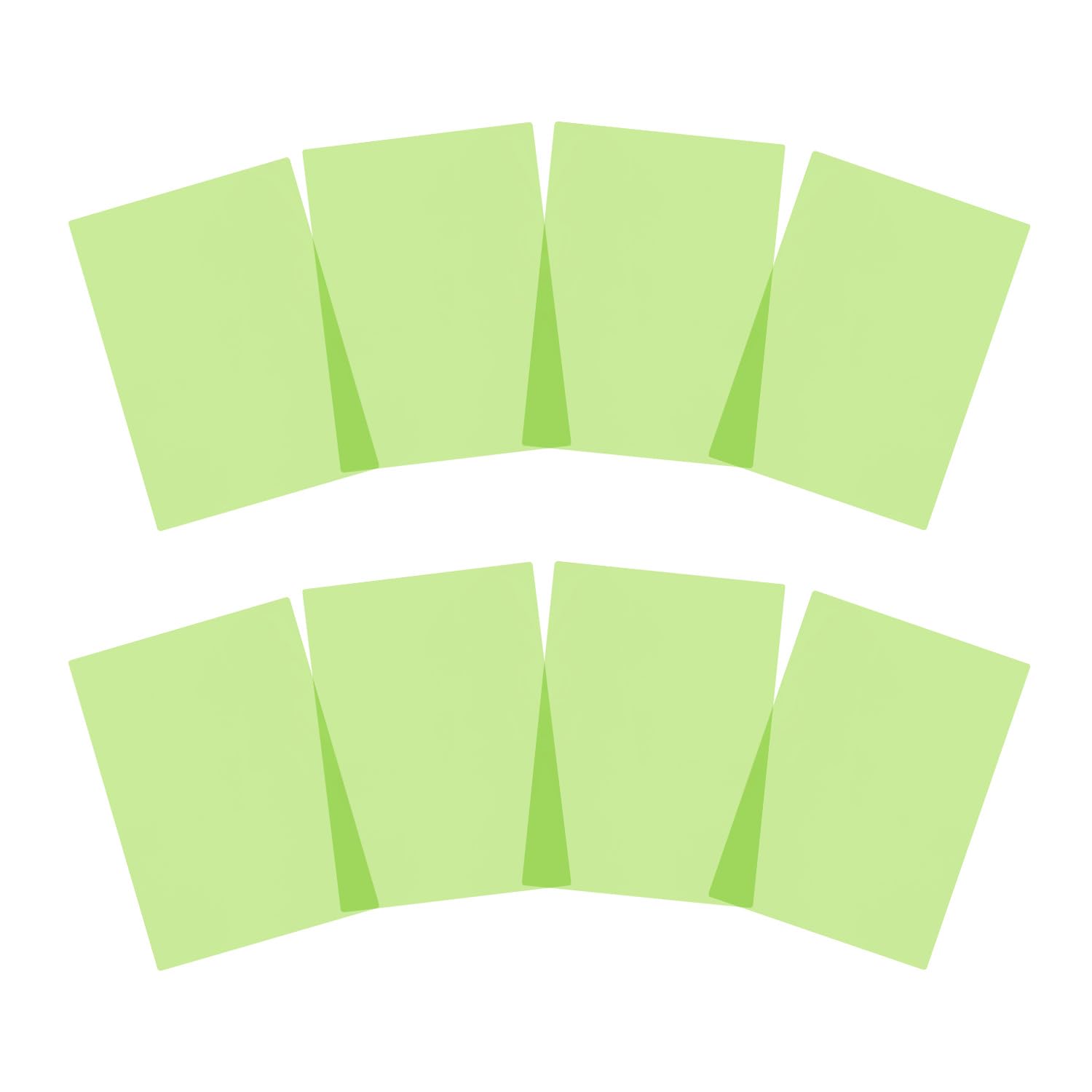 Pack of 16 A5 Plain Light Green Dyslexia Overlay Reading Sheets โ PET Material, Rounded Corners