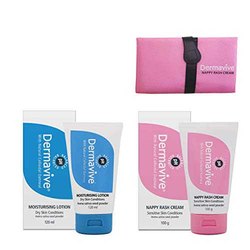 Dermavive Nappy Rash Cream - Soothing Cream for Infants | Anti-Itch Relief for Babies | Heat Rashes Treatment for Dry and Sensitive Skin, 100g (Bundle 1)