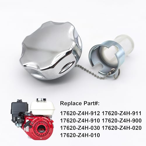 Image of 17620-Z4H-900 King Size Metal Gas Fuel Tank Cap for Honda GX160 270 GX390 4HP-13HP Coleman CT200U BT200X Mini bike Predator 212 196cc Engine w /Chain & Filter