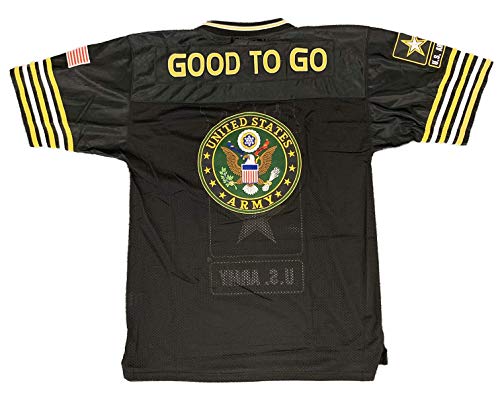 JWM Men\'s Football Jersey US Army XLarge Black/Gold