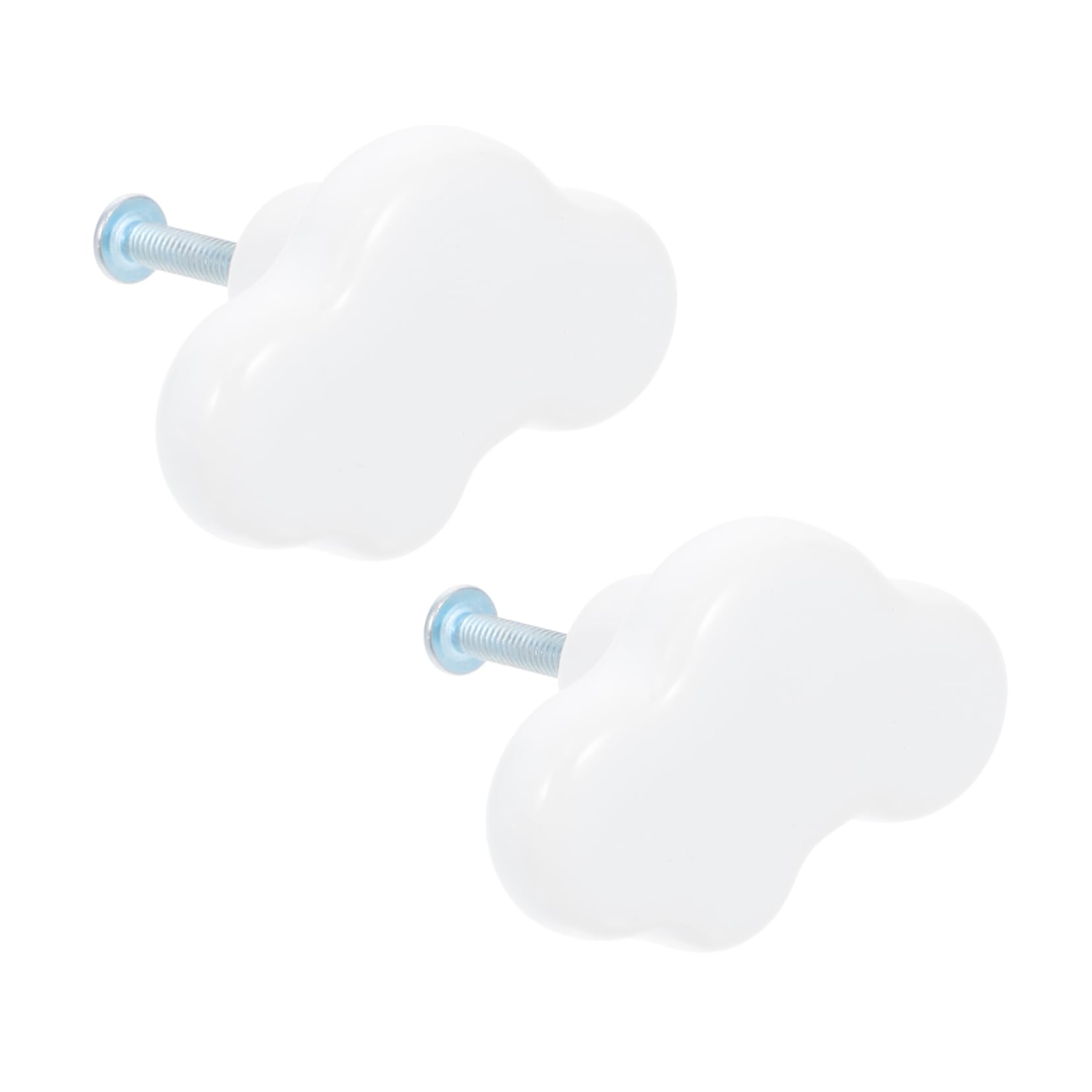 TOYANDONA Elegant Cloud Door Handle Set Porcelain Knobs Single Hole Pull Handles for Household Renovation