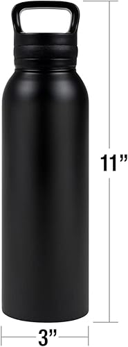 Miniatura 7 de Spongebob - Botella de agua con aislamiento de 24 onzas de Bob Esponja y amigos, de acero inoxidable aislado al vacío con tapa de bucle, resistente