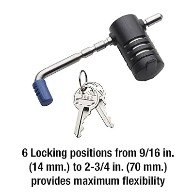 Master Lock Trailer Lock, Stainless Steel Adjustable Coupler Latch Lock, 2847DAT