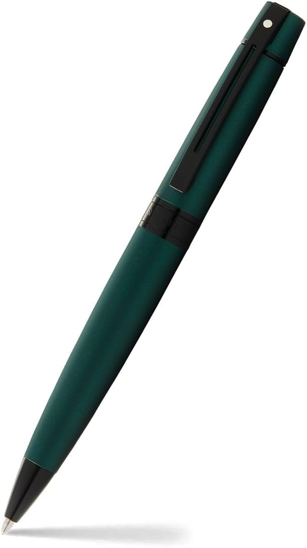Gift 300 Lacquer Ballpoint Pen Matte Green with Polished Black Trim | Premium Ballpoint Pen