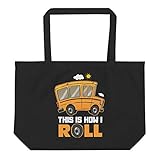  Sac fourre-tout « This Is How I Roll Bus Driver », Blanc (noir), Taille unique