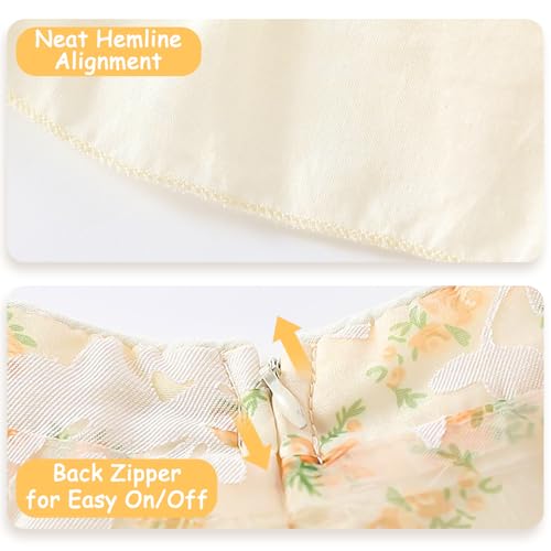 Toddler Girl Chinese Cheongsam Dress Floral Prints Summer Short Sleeves Hanfu Dresses Little Girl Summer Sundress 1-8T3