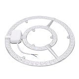 Plyisty Scheda Modulo Plafoniera, Pannello Sostitutivo per Ventilatore a Soffitto a LED Dimmerabile Rotondo Bicolore da 72 W per Soggiorno, Camera da Letto, Bagno