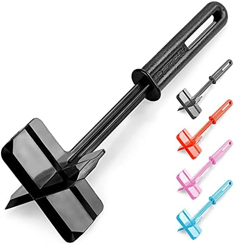 Zulay Kitchen Meat Chopper for Ground Beef and Ground Beef Smasher - Durable Hamburger Chopper, Non-Scratch Meat Masher - Versatile Ground Meat Chopper and Meat Masher Ground Beef (Black)