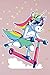 Unicorn Riding Scooter Cute Jurnal liniert Geschenk - Tagebuch Journal Liniert ca. A5 FORMAT - Notizblock für Schule und Arbeit. Weihnachtsgeschenk ... oder für Kinder - Ideal als Weihnachtsgesc