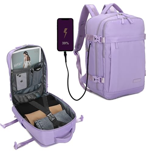 RAYKONG Mochila Cabina Ryanair 40x20x25cm (20L) | Mochila Viaje Avion Impermeable Compatible con...