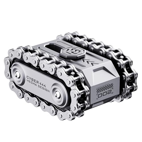 4 in 1 Fidget Slider Roller Chain Spinner Combo, Metal Chain Fidget Toy with Tactile Feedback & Clicking Sounds, Stress Relief Sensory Toy for Adults, Focus Tool for Work Study Waiting