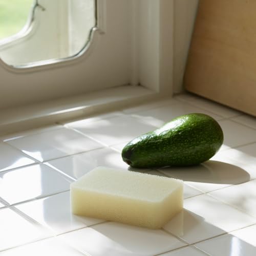 Image of Kamenoko Sponge Do - Set of 2 - Cream - Square - Kitchen Sponges for Cleaning Dishes and Pans - Odor-Resistant - Made in Japan