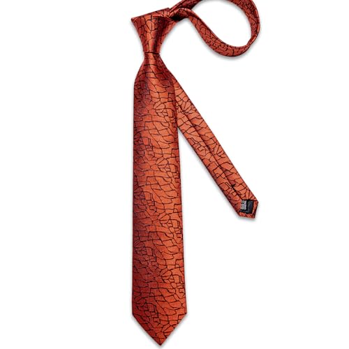 Image of DiBanGu Mens Silk Necktie Solid Color Tie and Pocket Square Cufflink Tie Clip Set Woven Plain Ties for Men Wedding Party